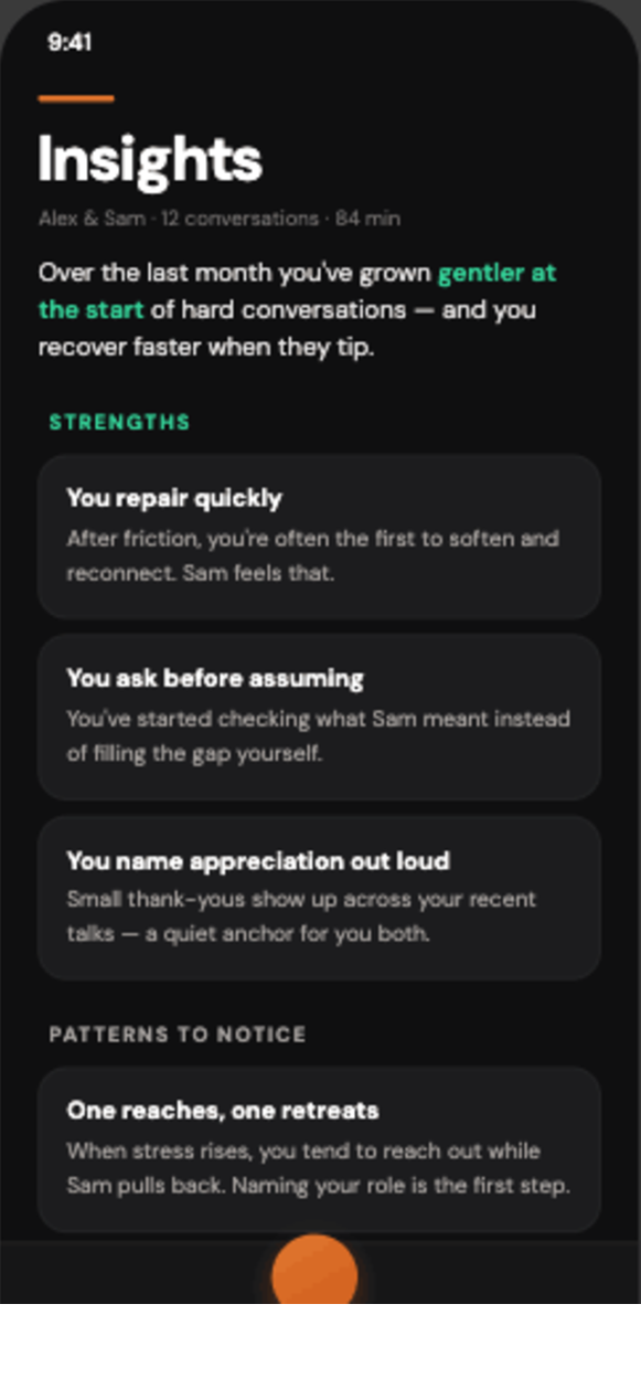 Closer insights screen